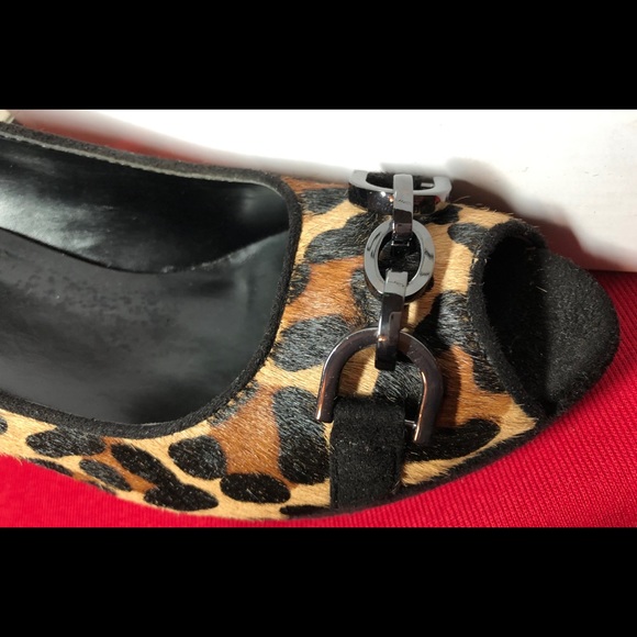 Leopard CHICO’S Calf Hair and Suede Heels - Picture 3 of 8